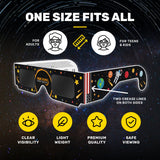 Solar Eclipse Glasses, (5000 Pack)  - CE and ISO Certified For Direct Sun Viewing  - Safe Solar Viewer and Filter - Astronaut Design