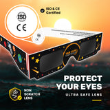 Solar Eclipse Glasses, (100 Pack)  - CE and ISO Certified For Direct Sun Viewing  - Safe Solar Viewer and Filter - Astronaut Design