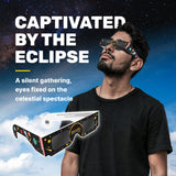Solar Eclipse Glasses, (100 Pack)  - CE and ISO Certified For Direct Sun Viewing  - Safe Solar Viewer and Filter - Astronaut Design