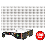 Solar Eclipse Glasses, (5000 Pack)  - CE and ISO Certified For Direct Sun Viewing  - Safe Solar Viewer and Filter - Astronaut Design