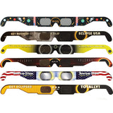 Solar Eclipse Glasses CE and ISO Certified - Safe Solar Viewing - Viewer and Filter - Made in USA - Astronaut (6 Pack)