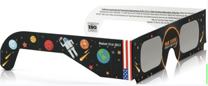 Solar Eclipse Glasses CE and ISO Certified - Safe Solar Viewing - Viewer and Filter - Made in USA - Astronaut (3 Random)