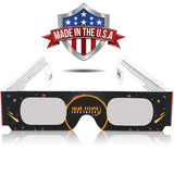 Solar Eclipse Glasses - CE and ISO Certified Safe Shades for Direct Sun Viewing - Viewer & Filter - Made in USA (12 Pack) - Jupiter